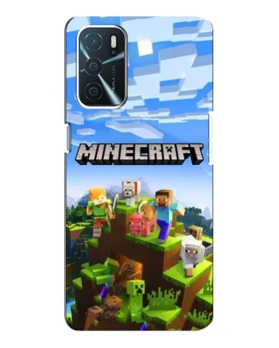Чохол для OPPO A16 з картинкою «Minecraft класичний світ»