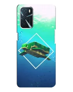 Чохол для OPPO A16 з картинкою «Черепаха Minecraft»