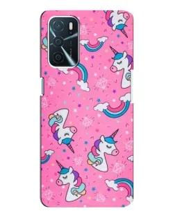 Чохол для OPPO A16 з картинкою «Unicorn паттерн рожевий»
