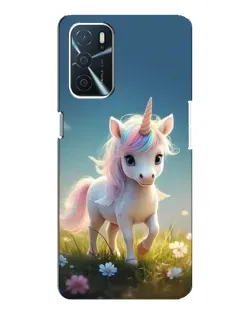 Чохол для OPPO A16 з картинкою «Єдиноріг на галявині»