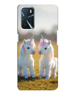 Чохол для OPPO A16 з картинкою «Пара єдинорогів»