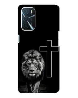 Чохол для OPPO A16 з картинкою «Лев та Хрест»