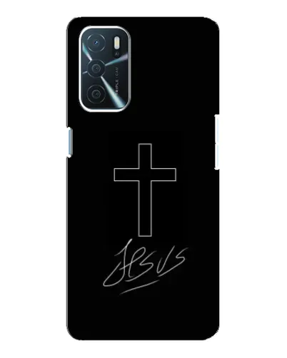 Чехол для OPPO A16 с картинкой «Графический крест Jesus» Чехол для OPPO A16 с картинкой «Графический крест Jesus»