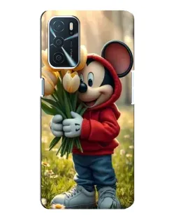 Чохол для OPPO A16 з картинкою «Міккі з тюльпанами»
