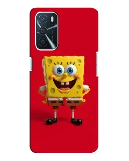 Чохол для OPPO A16 з картинкою «Спанч Боб на червоному»