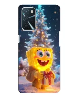 Чохол для OPPO A16 з картинкою «Різдвяний Спанч Боб»