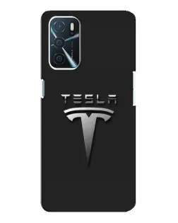 Чохол для OPPO A16 з картинкою «Сталевий логотип Tesla» Чохол для OPPO A16 з картинкою «Сталевий логотип Tesla»