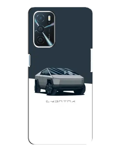 Чохол для OPPO A16 з картинкою «Сріблястий Cybertruck Tesla»