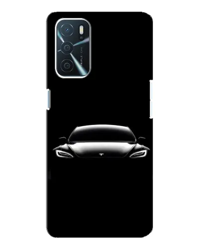Чохол для OPPO A16 з картинкою «Фари Tesla Night»