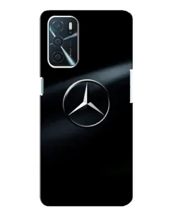 Чехол для OPPO A16 с картинкой «Mercedes на металле»