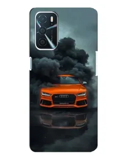 Чохол для OPPO A16 з картинкою «Audi у хмарах диму»