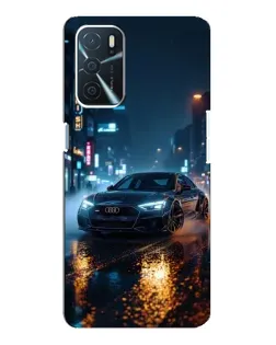 Чохол для OPPO A16 з картинкою «Нічне місто та Audi»