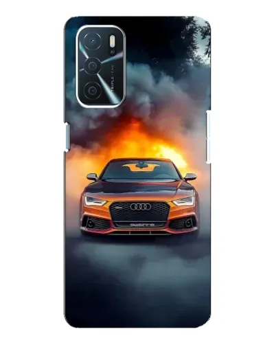 Чохол для OPPO A16 з картинкою «Audi у вогняному диму» Чохол для OPPO A16 з картинкою «Audi у вогняному диму»