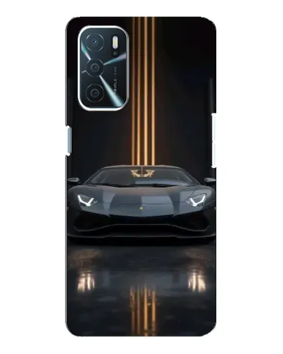 Чохол для OPPO A16 з картинкою «Lamborghini золоті лінії»