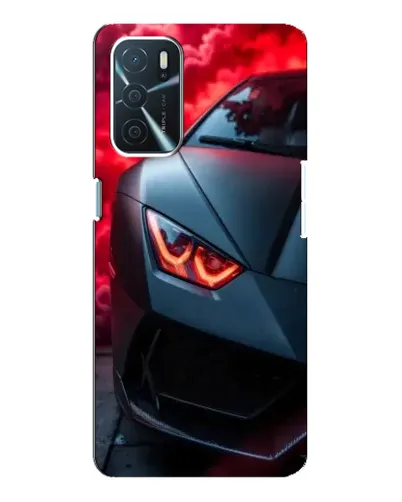Чохол для OPPO A16 з картинкою «Lamborghini червоне сяйво»
