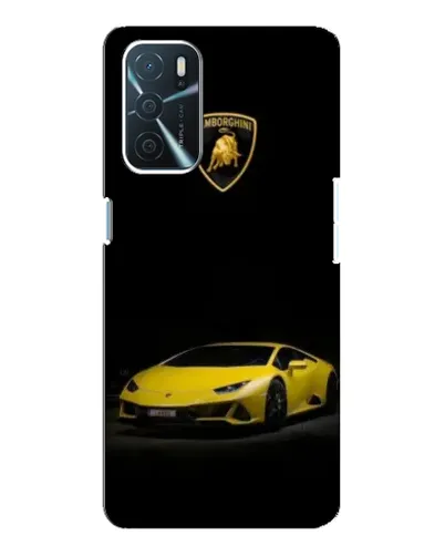 Чохол для OPPO A16 з картинкою «Lamborghini жовтий акцент»