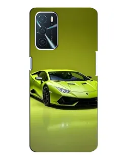 Чохол для OPPO A16 з картинкою «Салатовий Lamborghini Huracan»