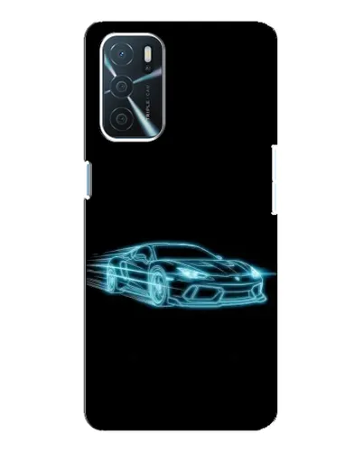 Чохол для OPPO A16 з картинкою «Неоновий контур Lamborghini»
