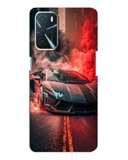 Чохол для OPPO A16 з картинкою «Lamborghini червоний дим»