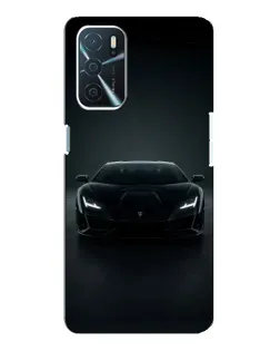 Чохол для OPPO A16 з картинкою «Чорний Lamborghini Aventador»