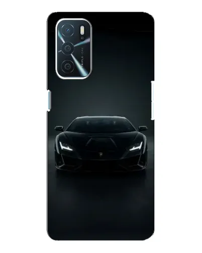Чохол для OPPO A16 з картинкою «Чорний Lamborghini Aventador»