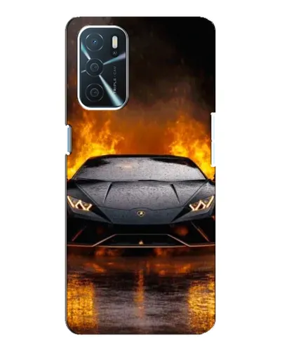 Чохол для OPPO A16 з картинкою «Lamborghini у вогні»