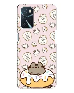 Чехол для OPPO A16 с картинкой «Пушин на пончике»