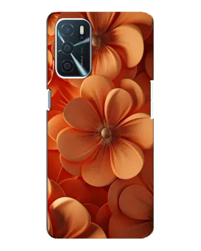 Чохол для OPPO A16 з картинкою «Помаранчева макро квітка»