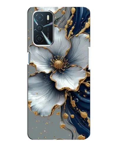 Чохол для OPPO A16 з картинкою «Біла квітка та золотий флюїд» Чохол для OPPO A16 з картинкою «Біла квітка та золотий флюїд»
