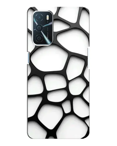 Чохол для OPPO A16 з картинкою «Біла об'ємна сітка»