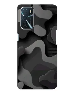 Чохол для OPPO A16 з картинкою «Темний абстрактний камуфляж»