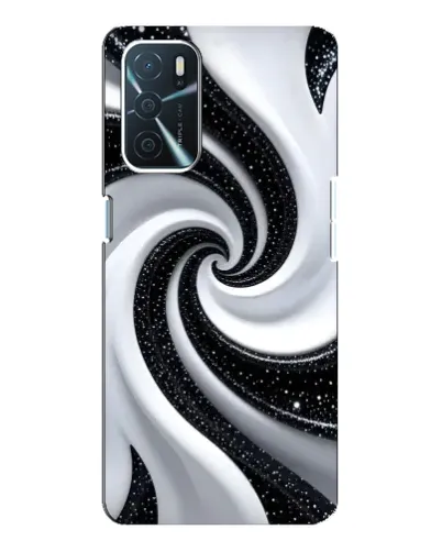 Чохол для OPPO A16 з картинкою «Чорно-біла спіраль»