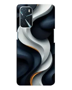 Чохол для OPPO A16 з картинкою «Об'ємні чорно-білі стрічки»