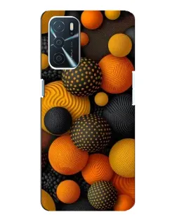 Чохол для OPPO A16 з картинкою «Об'ємні помаранчеві сфери»