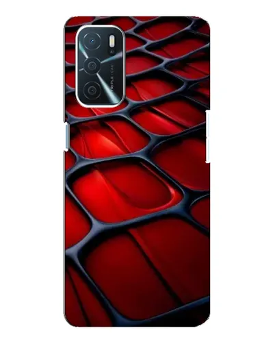 Чохол для OPPO A16 з картинкою «Червона глянцева сітка»