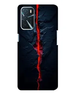 Чохол для OPPO A16 з картинкою «Червона лавова тріщина»