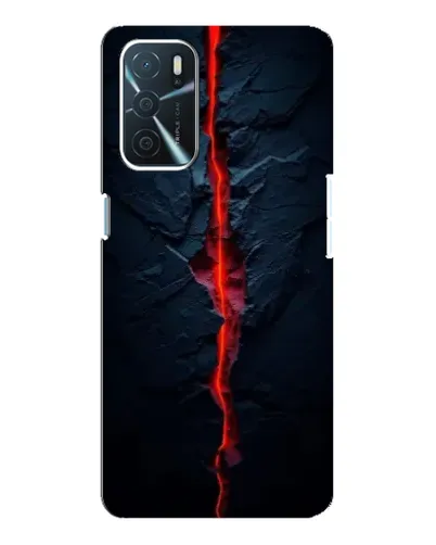 Чохол для OPPO A16 з картинкою «Червона лавова тріщина»