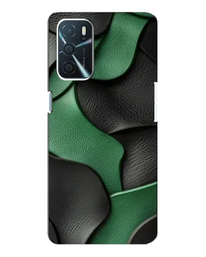 Чохол для OPPO A16 з картинкою «Зелені шкіряні хвилі»
