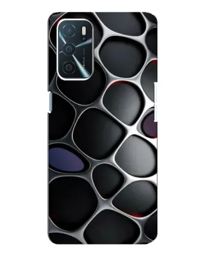 Чохол для OPPO A16 з картинкою «Об'ємна темна решітка»