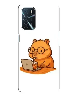 Чохол для OPPO A16 з картинкою «Капібара з ноутбуком» Чохол для OPPO A16 з картинкою «Капібара з ноутбуком»