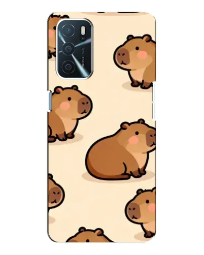 Чохол для OPPO A16 з картинкою «Паттерн милих капібар»