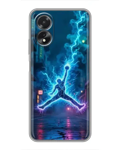 Чехол для OPPO A17 с картинкой «Jordan Gold Jumpman»