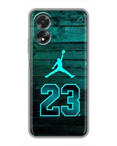 Чехол для OPPO A17 с картинкой «Jordan Cyan 23»