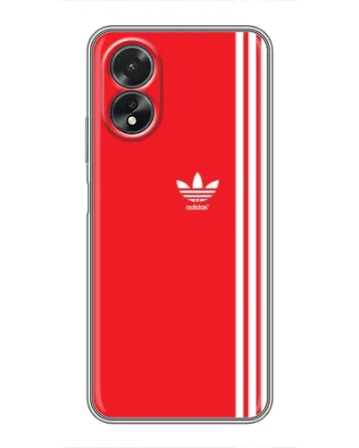 Чехол для OPPO A17 с картинкой «Красный минимализм Adidas» Чехол для OPPO A17 с картинкой «Красный минимализм Adidas»