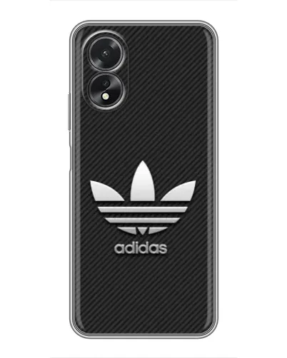 Чехол для OPPO A17 с картинкой «Adidas Карбоновая текстура» Чехол для OPPO A17 с картинкой «Adidas Карбоновая текстура»