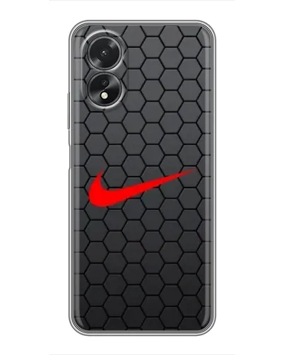Чохол для OPPO A17 з картинкою «Nike — карбонова сітка»