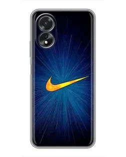 Чохол для OPPO A17 з картинкою «Синій пульс Nike» Чохол для OPPO A17 з картинкою «Синій пульс Nike»