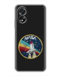 Чехол для OPPO A17 с картинкой «NASA — эмблема миссии»