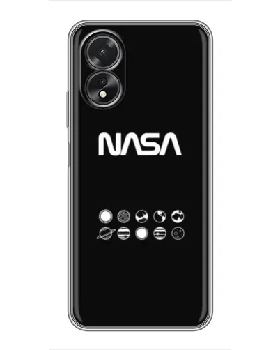 Чехол для OPPO A17 с картинкой «NASA — технический принт»