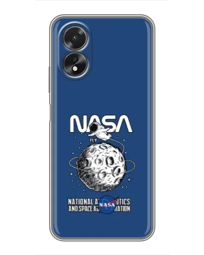 Чехол для OPPO A17 с картинкой «NASA — лунная миссия»
